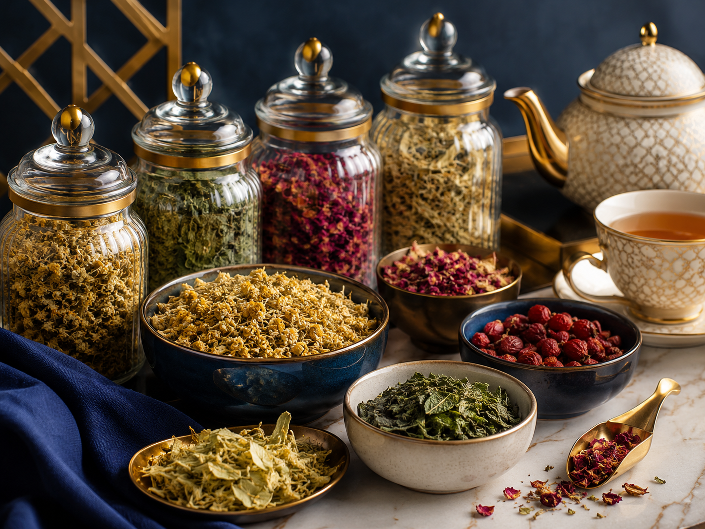 Herbal products and tea raw materials